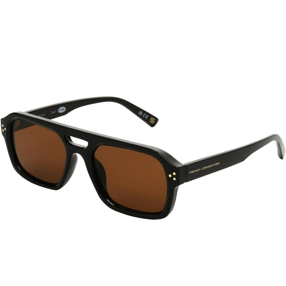 French Connection Black Sunglasses with Brown Lenses